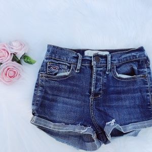 Hollister Denim Shorts purposely distressed